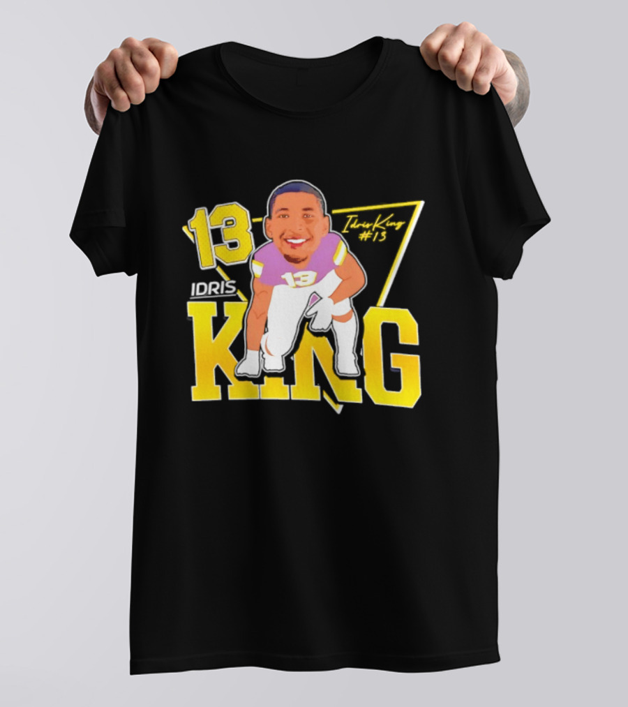 Idris King 13 Tennessee Tech Football Caricature T-Shirt