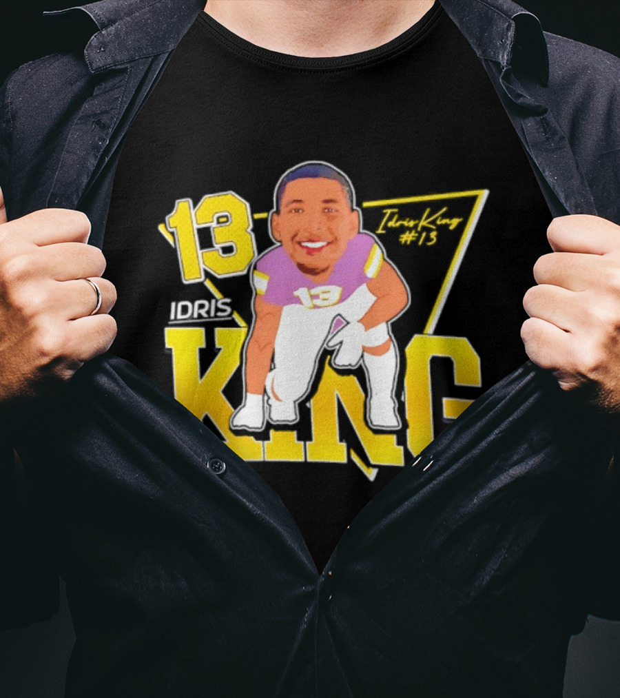Idris King 13 Tennessee Tech Football Caricature T-Shirt