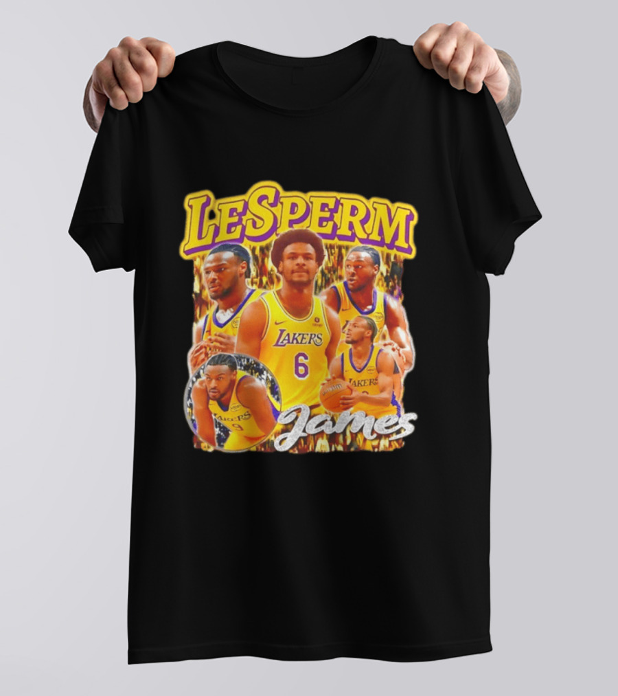LeSperm James Lakers 90s Bootleg T-Shirt