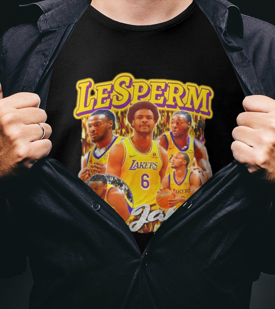 LeSperm James Lakers 90s Bootleg T-Shirt