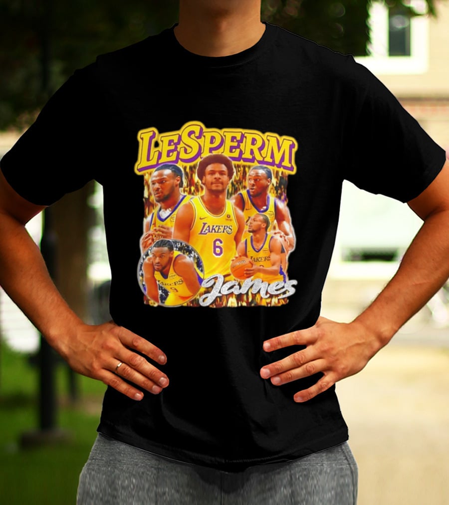 LeSperm James Lakers 90s Bootleg T-Shirt