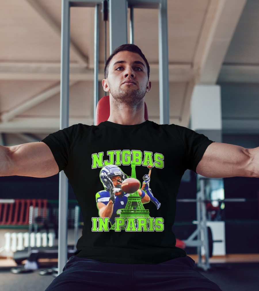 Seattle Seahawks Jaxon Smith Njigba Njigbas In Paris T-Shirt