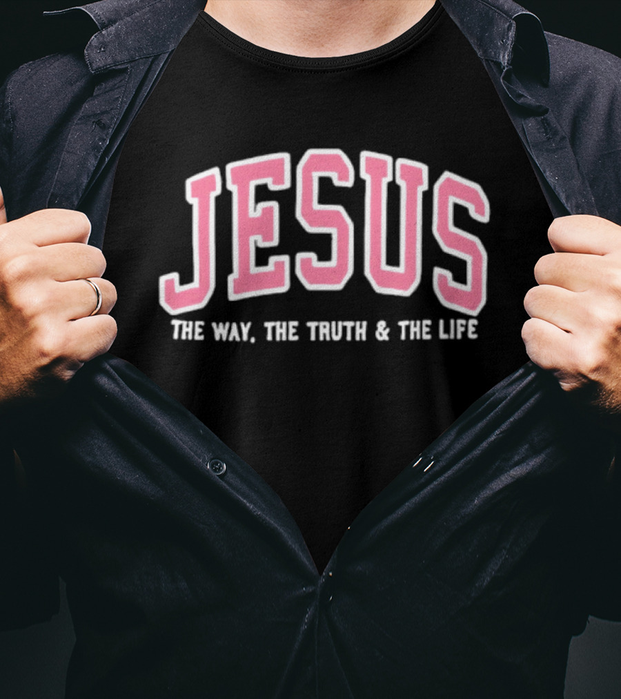 Jesus The Way The Truth And The Life Bold Varsity T-Shirt