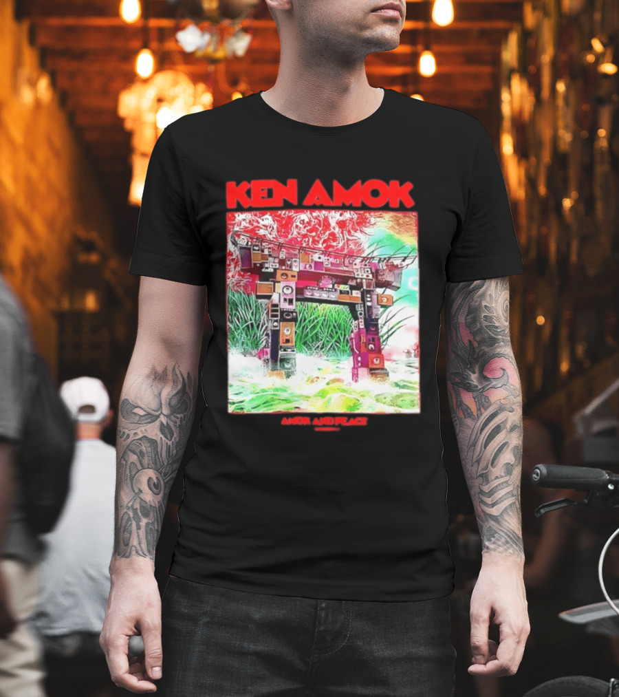 Ken Amok Amok And Peace Speaker Torii Technicolor Gateway T-Shirt