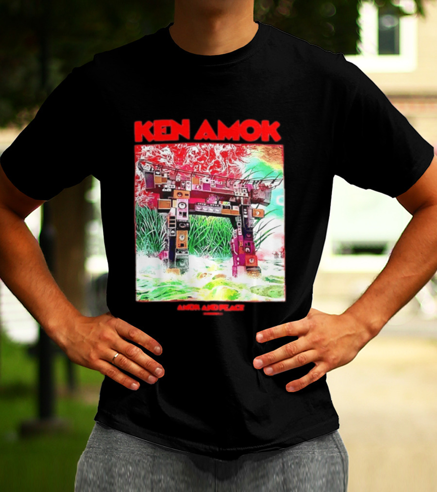 Ken Amok Amok And Peace Speaker Torii Technicolor Gateway T-Shirt