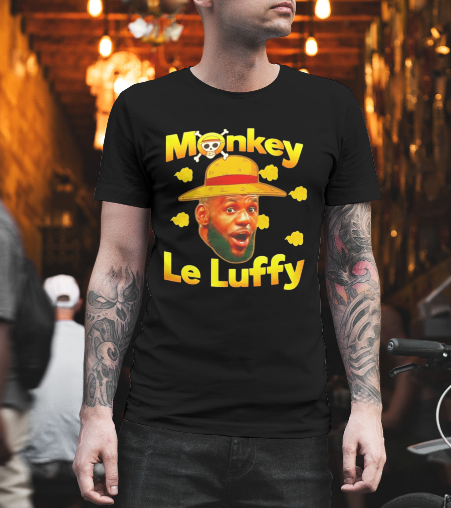 Monkey LeBron James Le Luffy Los Angeles Lakers One Piece T-Shirt