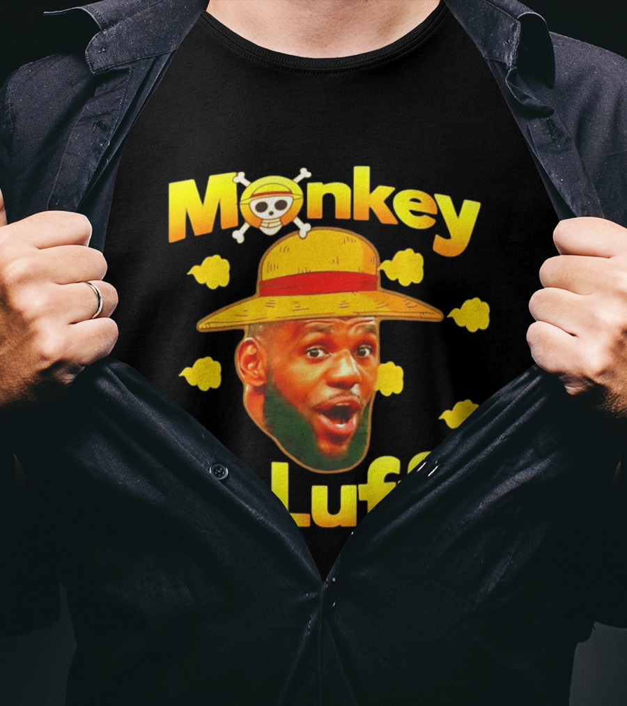 Monkey LeBron James Le Luffy Los Angeles Lakers One Piece T-Shirt