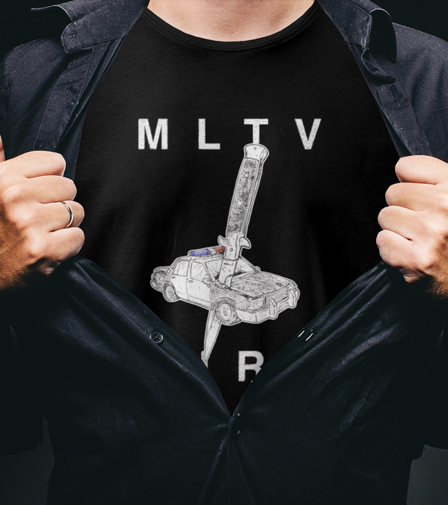 MLTV THRW Police Car Knife Punk T-Shirt