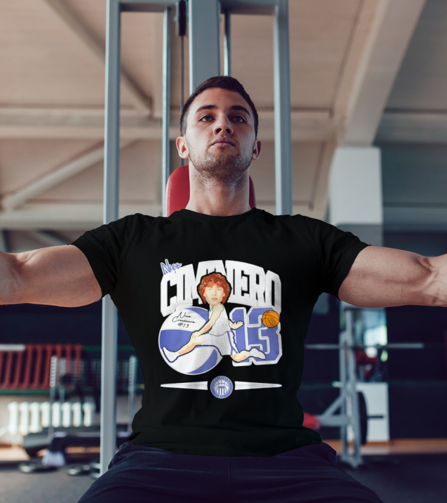 Nico Ciminero 13 Basketball Caricature Marietta College Athletics T-Shirt