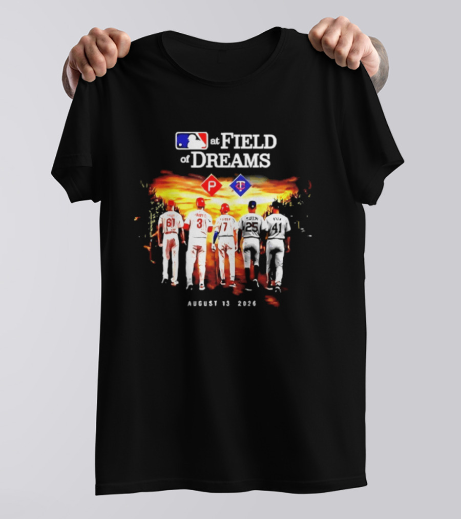 MLB Field Of Dreams Pittsburgh Pirates Vs Minnesota Twins August 13 2026 T-Shirt