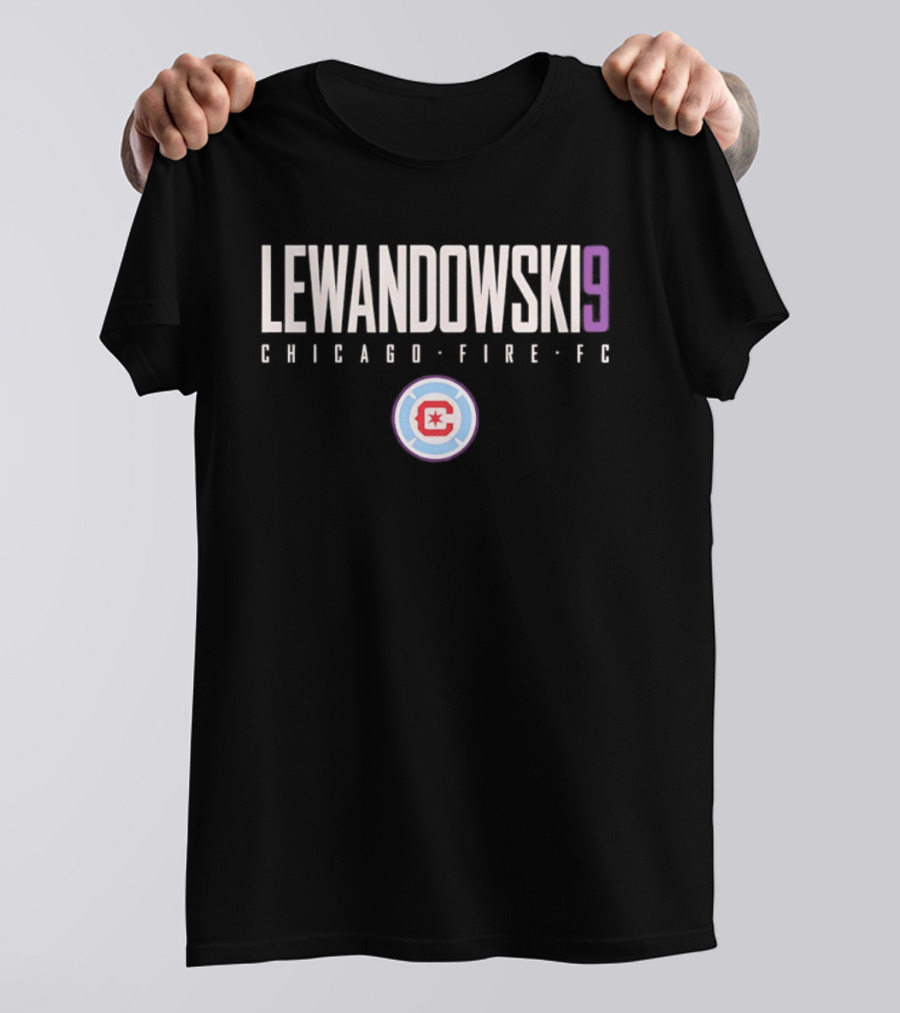Lewandowski 9 Chicago Fire FC Official Merchandise T-Shirt