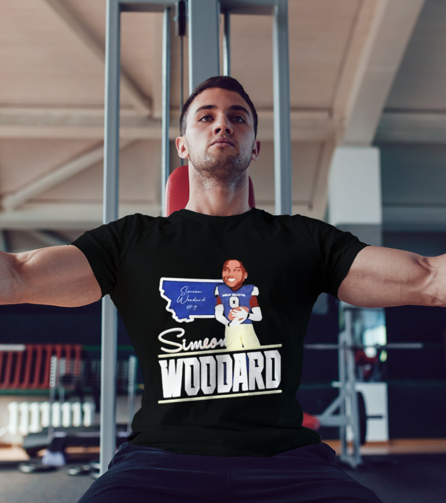 Simeon Woodard 9 Montana State Bobcats Football T-Shirt