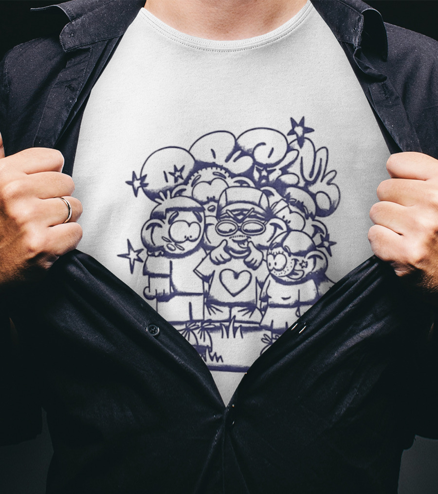 5 Ans En Famille Amis Dessin Célébration T-Shirt