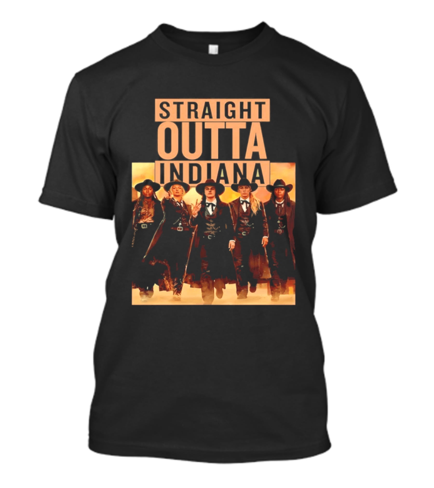 Straight Outta Indiana Fever Women's Basketball Feverstone Western T-Shirt