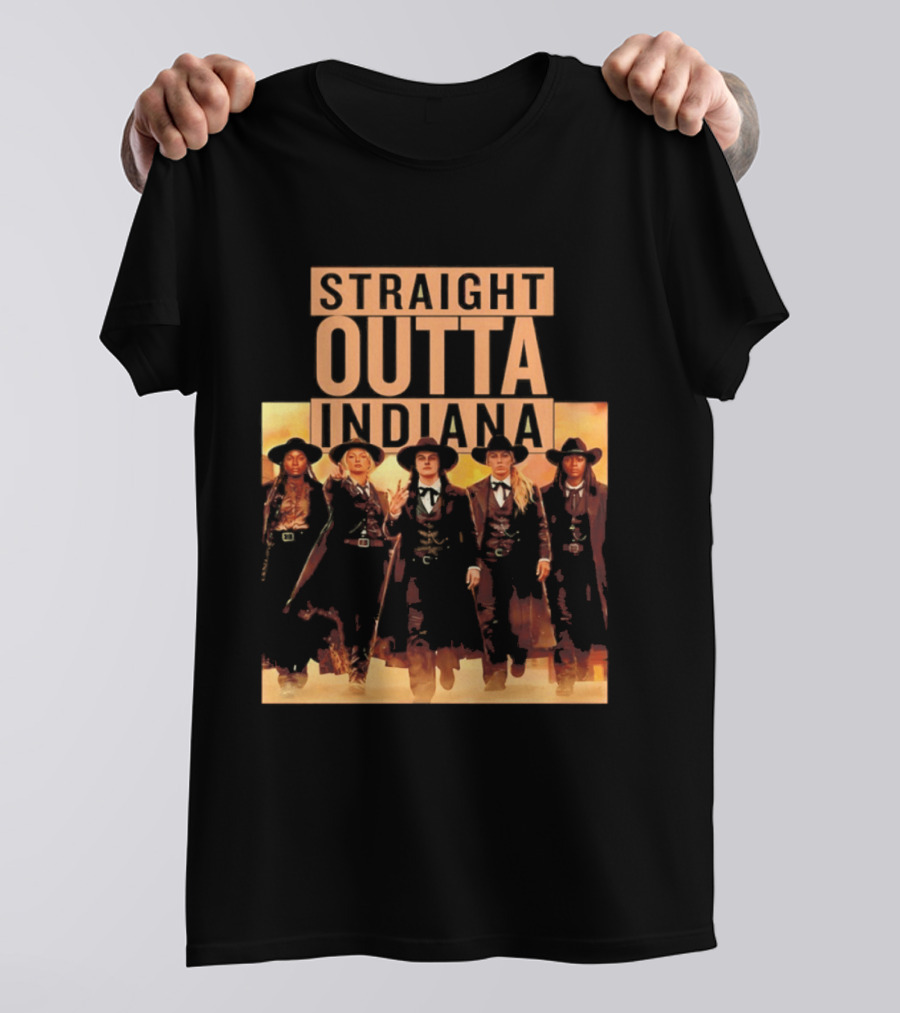 Straight Outta Indiana Fever Women's Basketball Feverstone Western T-Shirt
