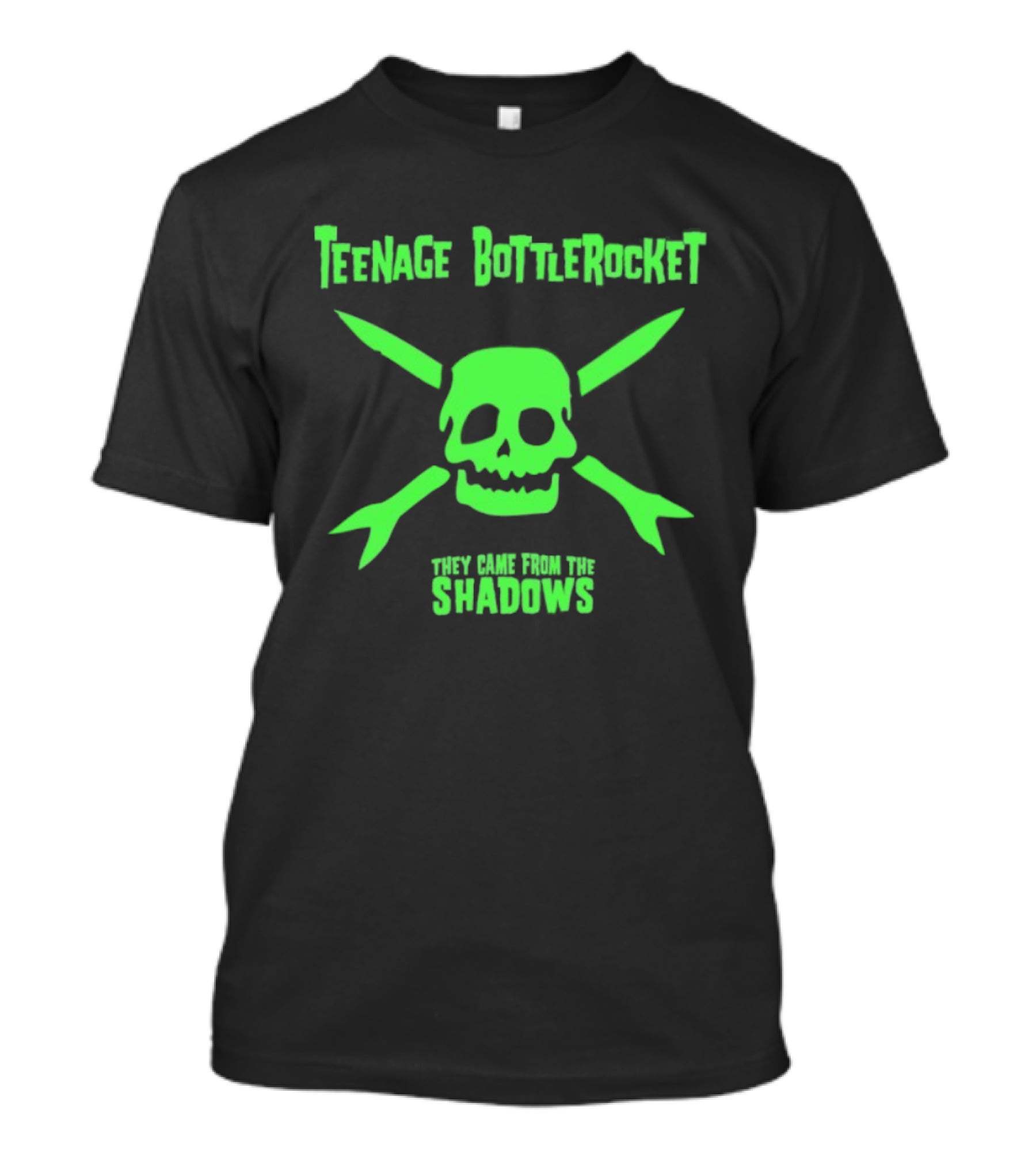 Teenage Bottlerocket Neon Skull Crossbones They Came From The Shadows T-Shirt