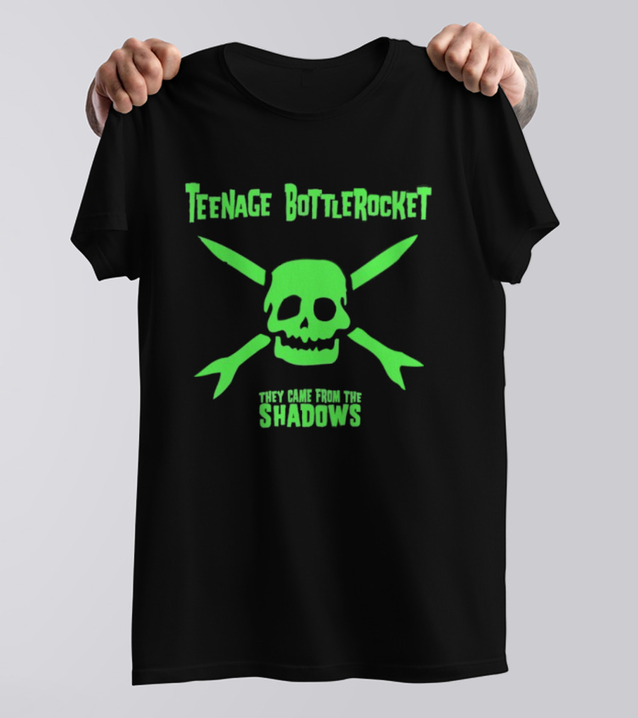 Teenage Bottlerocket Neon Skull Crossbones They Came From The Shadows T-Shirt