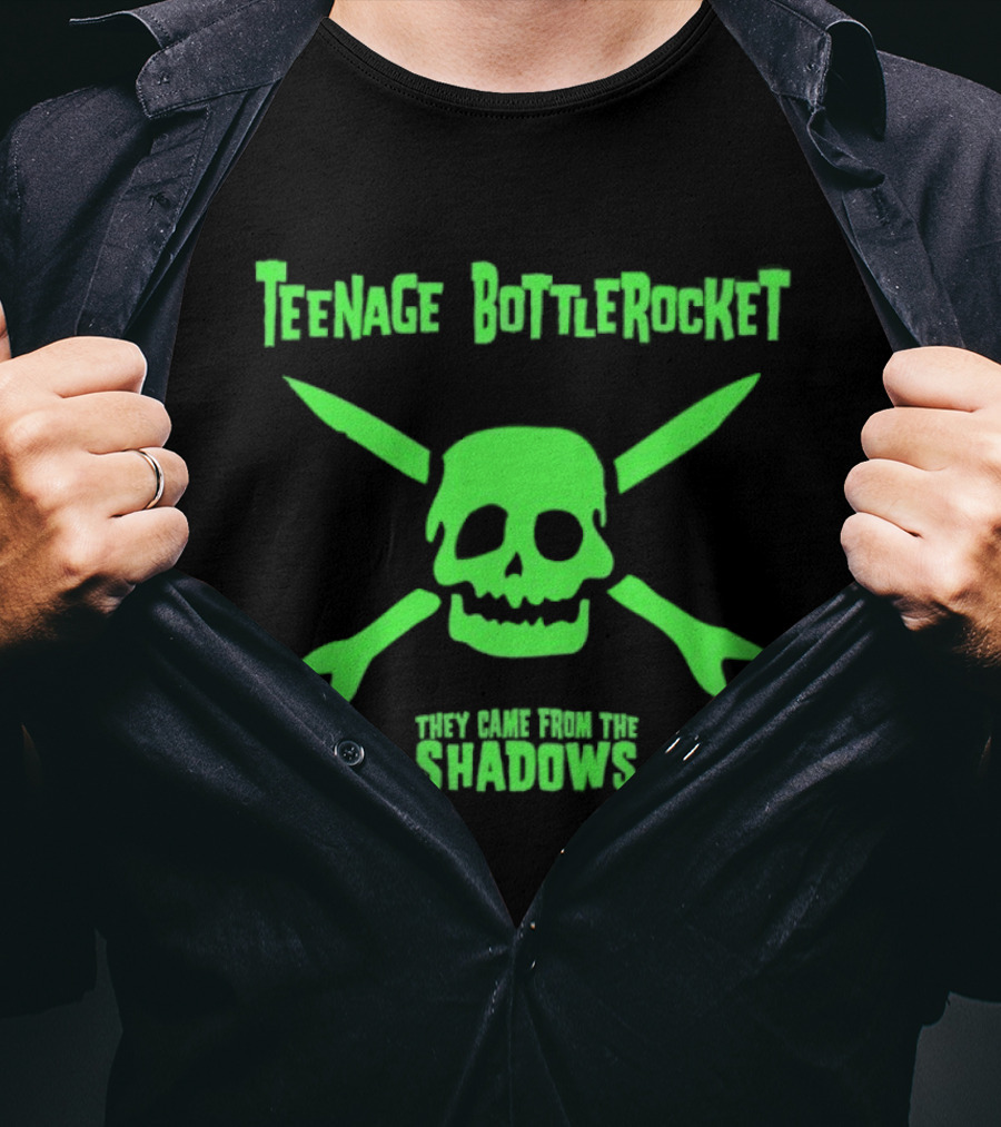 Teenage Bottlerocket Neon Skull Crossbones They Came From The Shadows T-Shirt