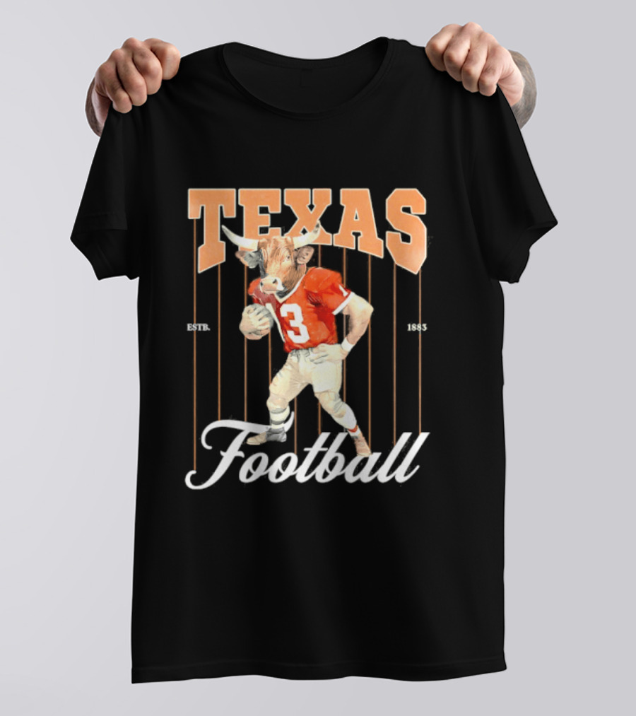 Texas Football Longhorns Estb 1883 Retro Player Jersey T-Shirt