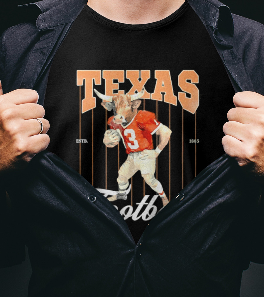 Texas Football Longhorns Estb 1883 Retro Player Jersey T-Shirt