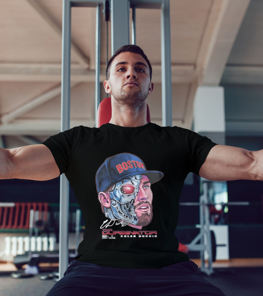 Boston Red Sox The Durbinator Caleb Durbin Cyborg Baseball T-Shirt