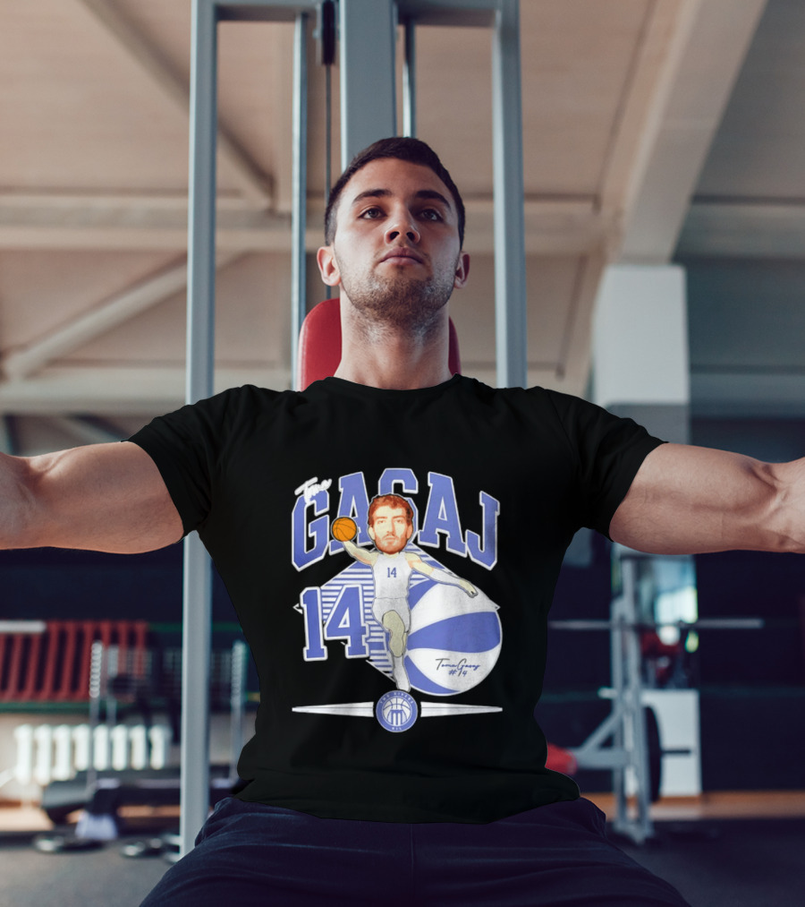 The Gasaj 14 Marietta College Athletics Basketball Caricature T-Shirt