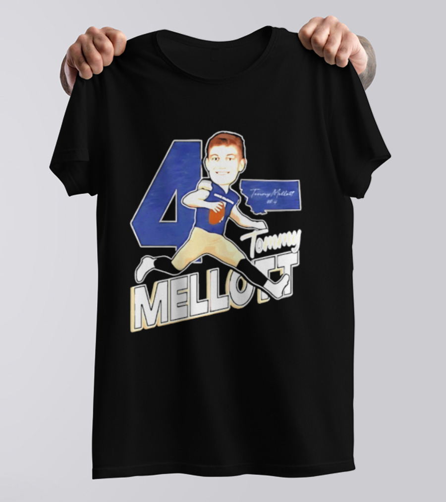 Tommy Mellott 4 Montana State Bobcats Caricature T-Shirt