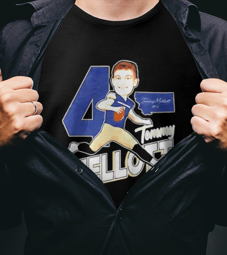 Tommy Mellott 4 Montana State Bobcats Caricature T-Shirt
