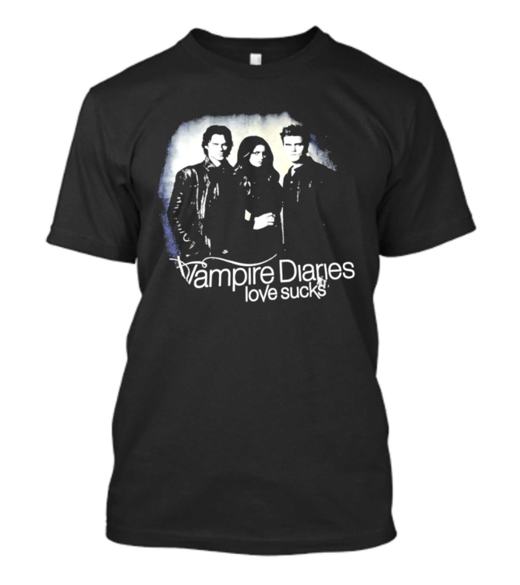 Vampire Diaries Love Sucks Damon Elena Stefan T-Shirt