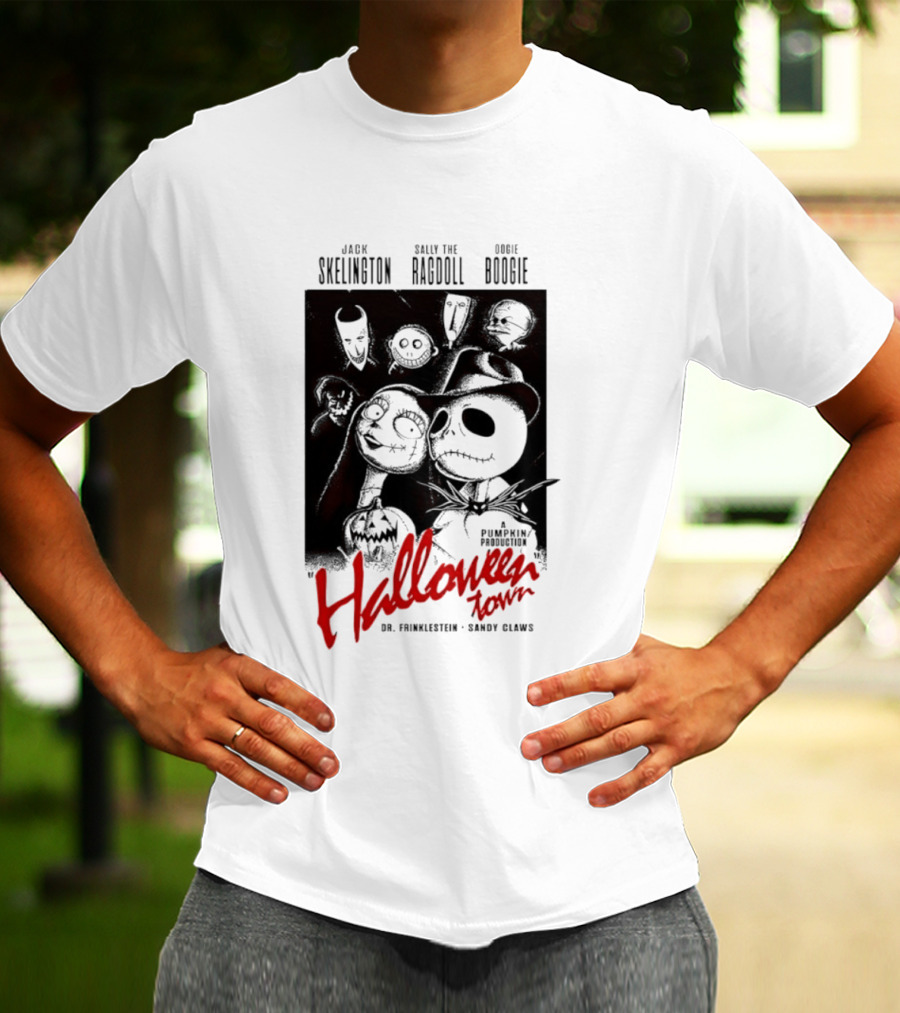 Halloween Town Jack Skellington Sally The Ragdoll Oogie Boogie Dr. Finkelstein Sandy Claws T-Shirt