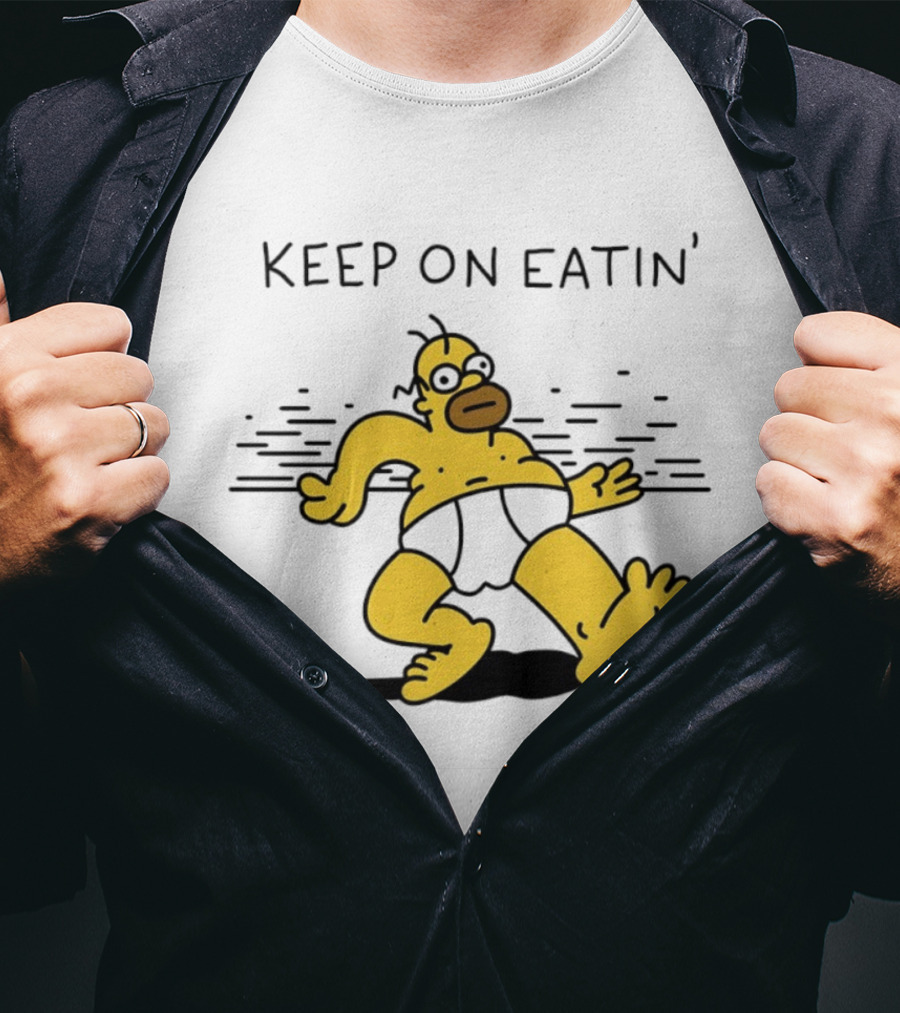 Homer Simpson Keep On Eatin' The Simpsons Walking T-Shirt