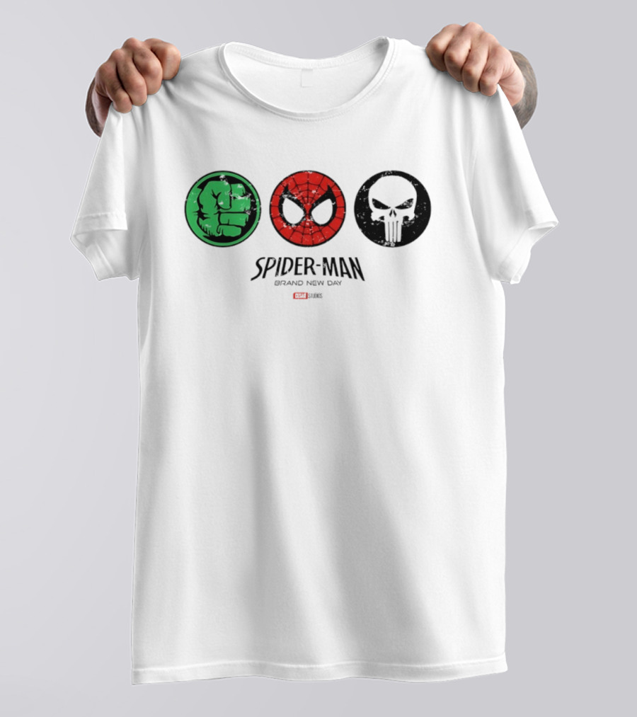 Hulk Spider Man Punisher Marvel Brand New Day T-Shirt