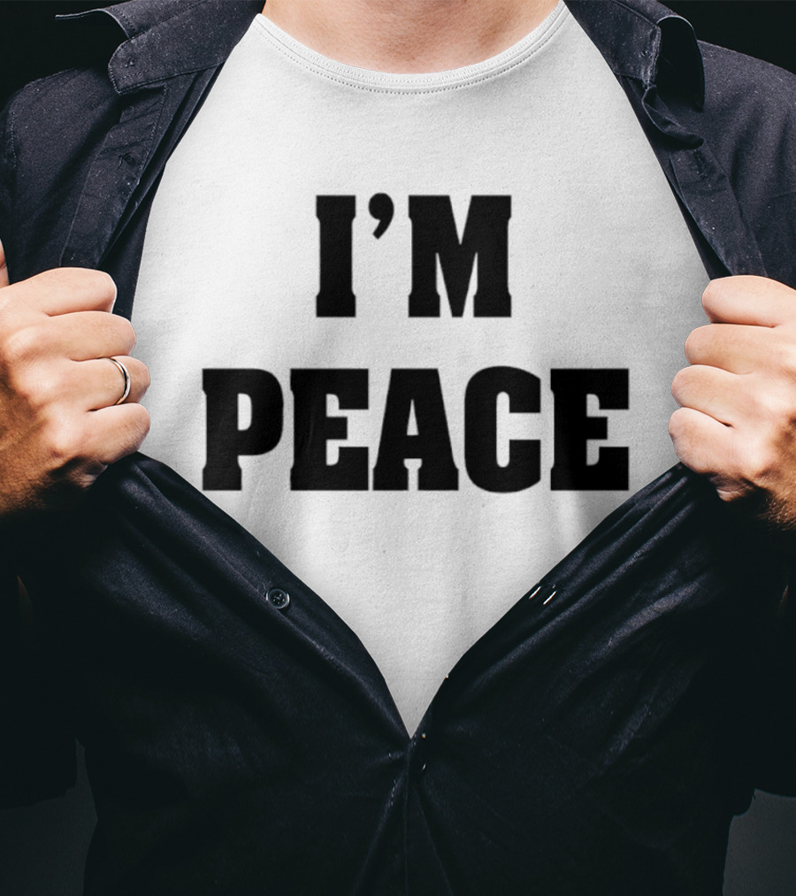 I'M PEACE Statement Black T-Shirt