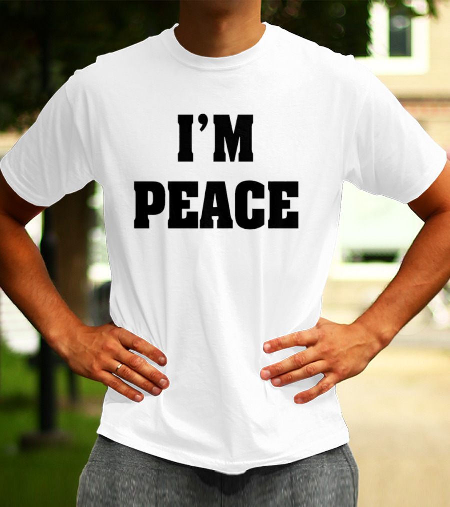 I'M PEACE Statement Black T-Shirt