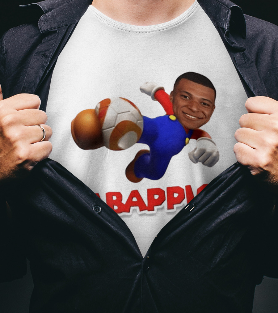 Kylian Mbappe Mbappio X Mario Meme Football T-Shirt