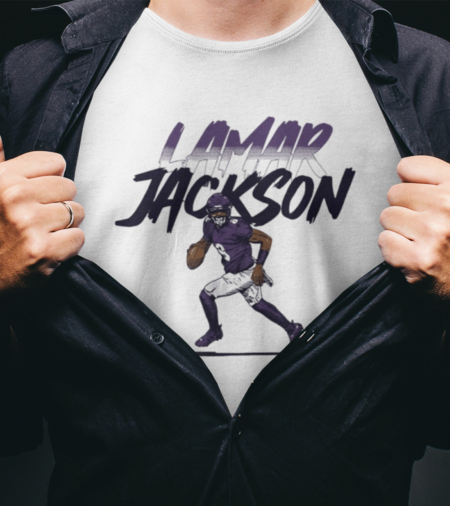 Lamar Jackson 8 Baltimore Ravens Football 2026 T-Shirt