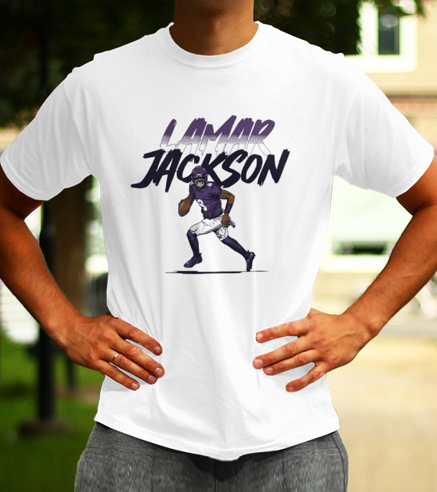 Lamar Jackson 8 Baltimore Ravens Football 2026 T-Shirt