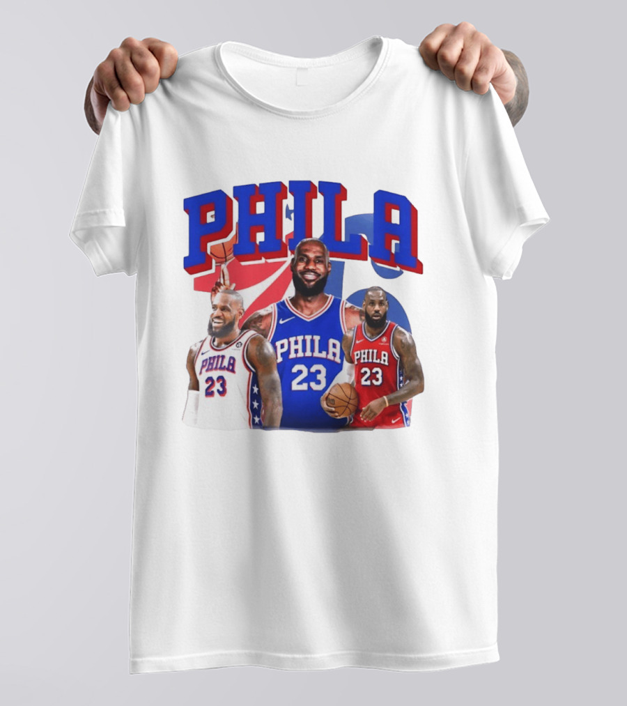 LeBron James Phila 23 Philadelphia Basketball T-Shirt