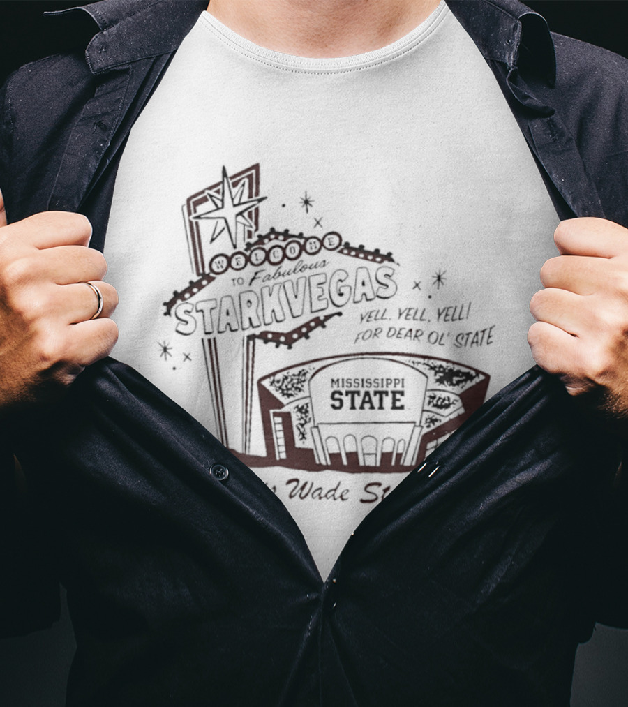Starkvegas Mississippi State Davis Wade Stadium Football Veni Vidi Vici T-Shirt