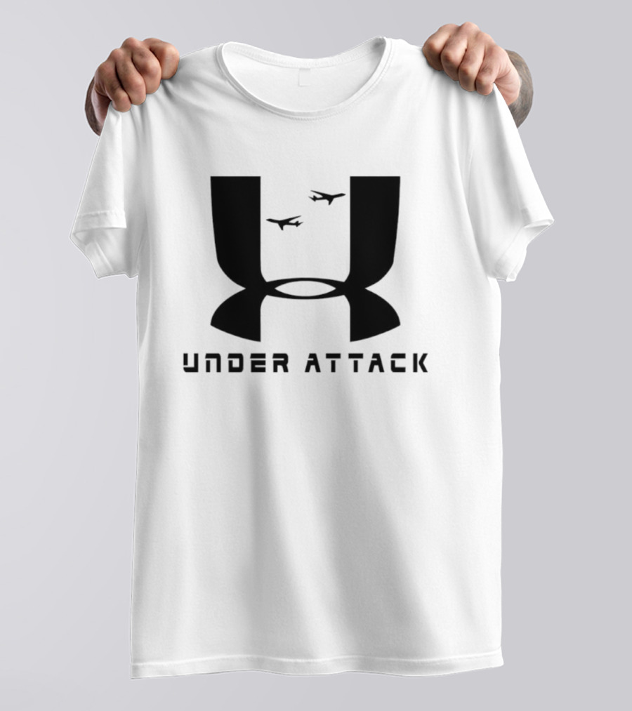 Under Attack Parody Logo With Airplanes T-Shirt