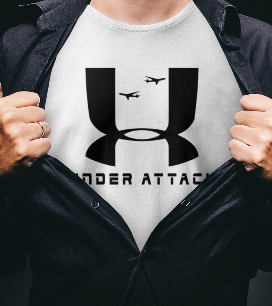 Under Attack Parody Logo With Airplanes T-Shirt