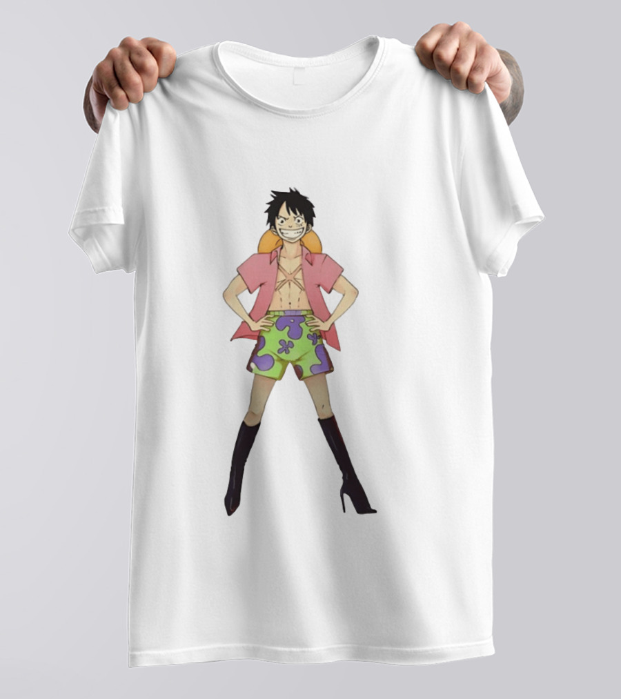One Piece Luffy Stripper Monkey Straw Hat Pirates T-Shirt