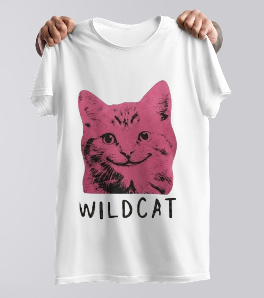 Wildcat Pink Cat Feline Animal T-Shirt