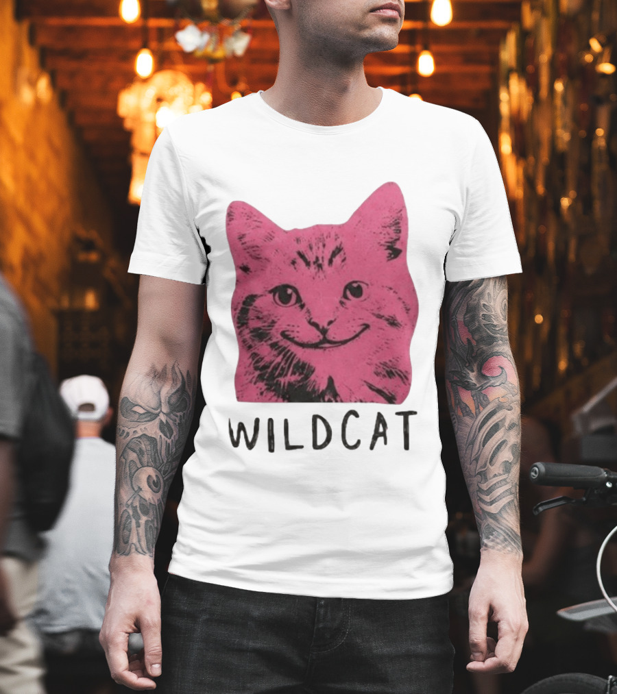 Wildcat Pink Cat Feline Animal T-Shirt