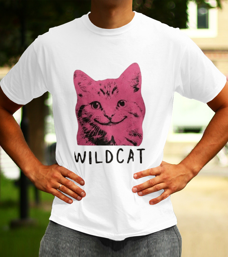 Wildcat Pink Cat Feline Animal T-Shirt