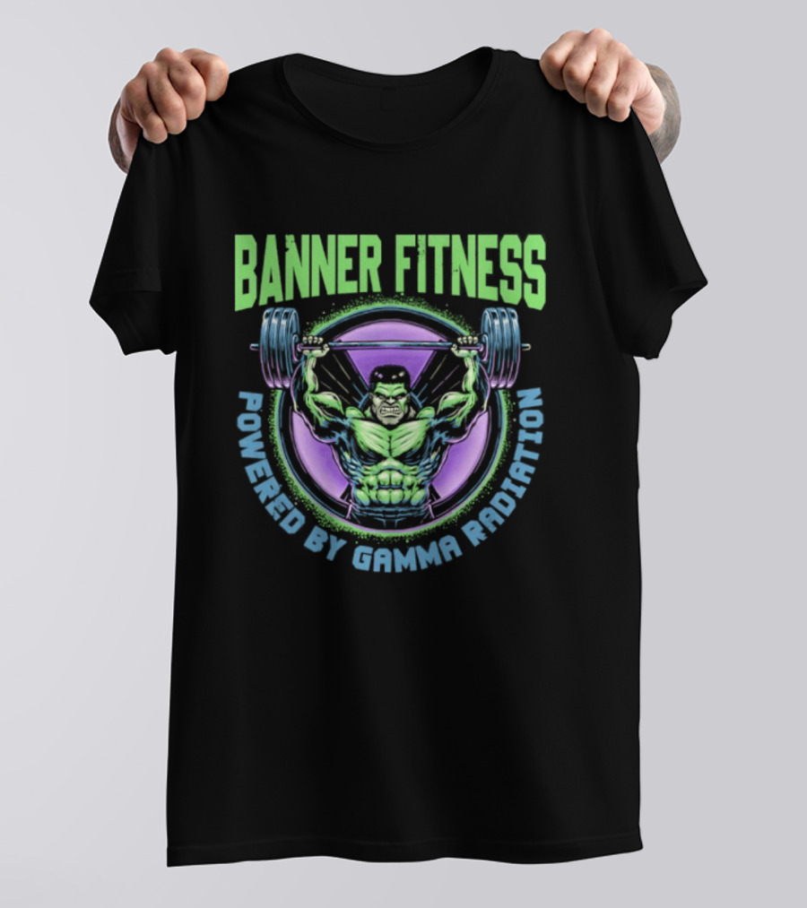 Banner Fitness Powered By Gamma Radiation Lifting Strength Hero T-Shirt