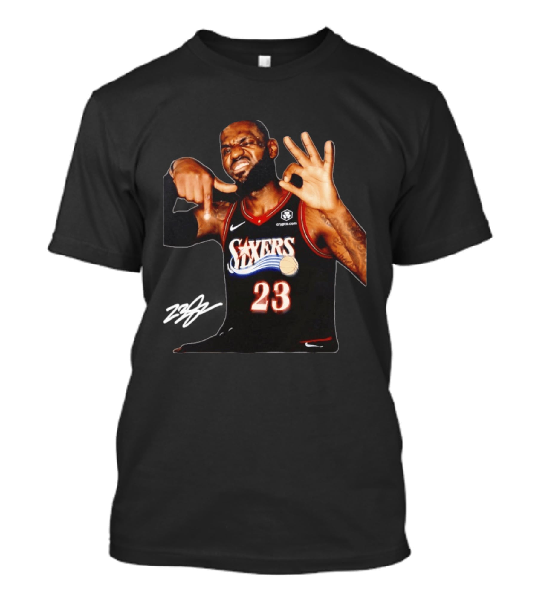 LeBron James Philadelphia Sixers Basketball Jersey Number 23 T-Shirt