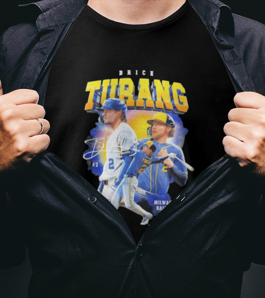 Brice Turang Milwaukee Brewers Baseball #2 T-Shirt