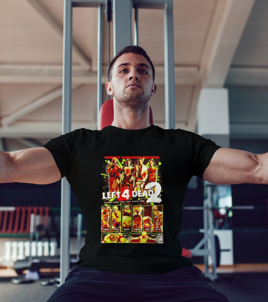 Left 4 Dead 2 Nobody Survives Forever Bill Zoey Francis Louis Hunter Boomer Charger Spitter Tank Witch T-Shirt