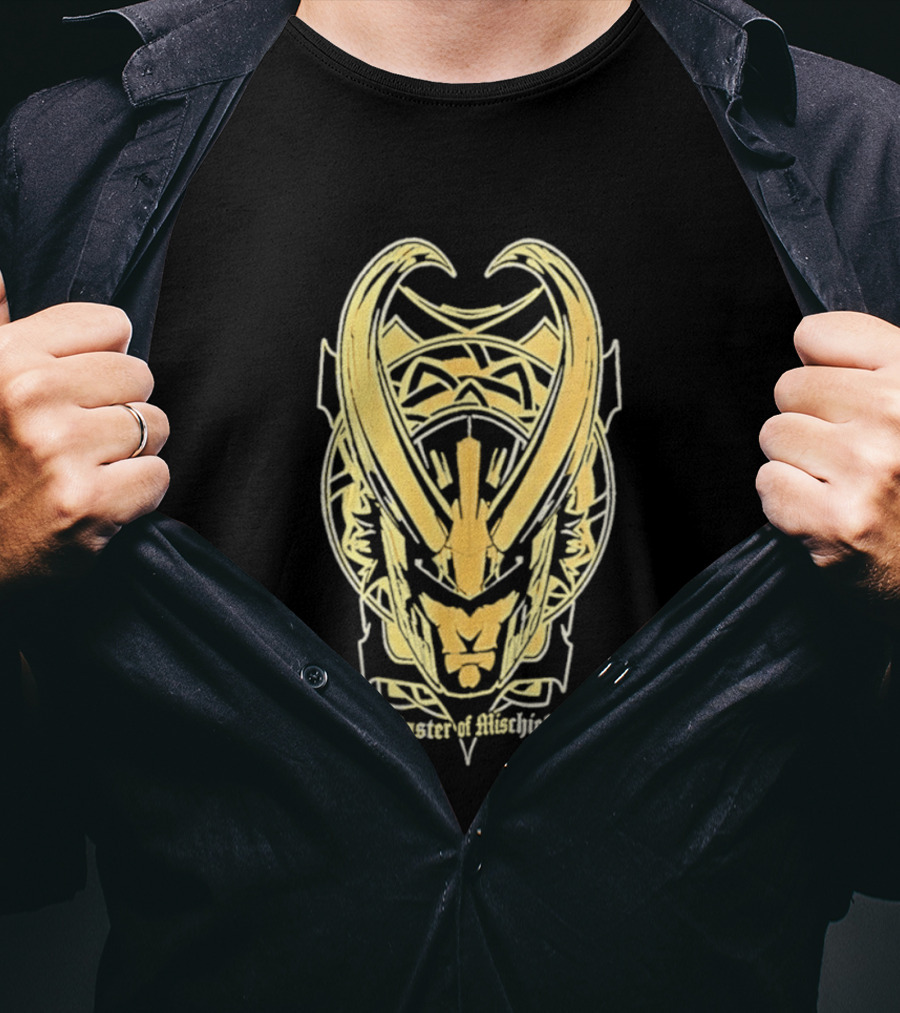 Loki Marvel Master Of Mischief Helmet T-Shirt